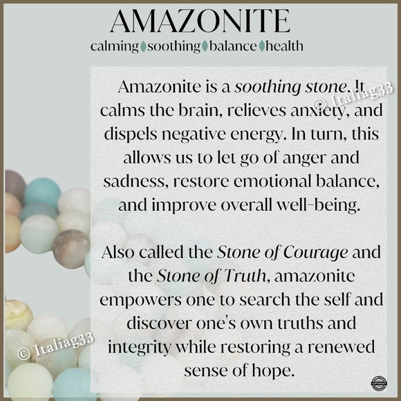 Mala Amazonite Beads Necklace Natural Matte Gemstone Silk Tassel Meditation New - Picture 8 of 15